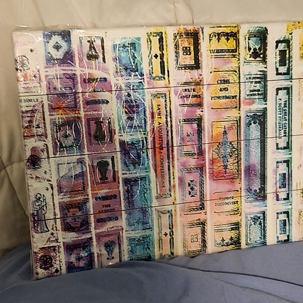 12x16 wood plaque with hanging hardware installed NWOT